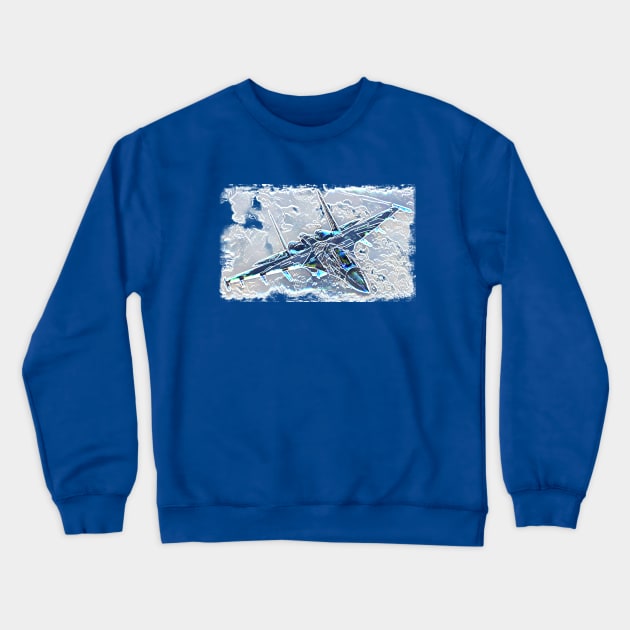 Aviation Fighter Jet ice Crewneck Sweatshirt by FasBytes